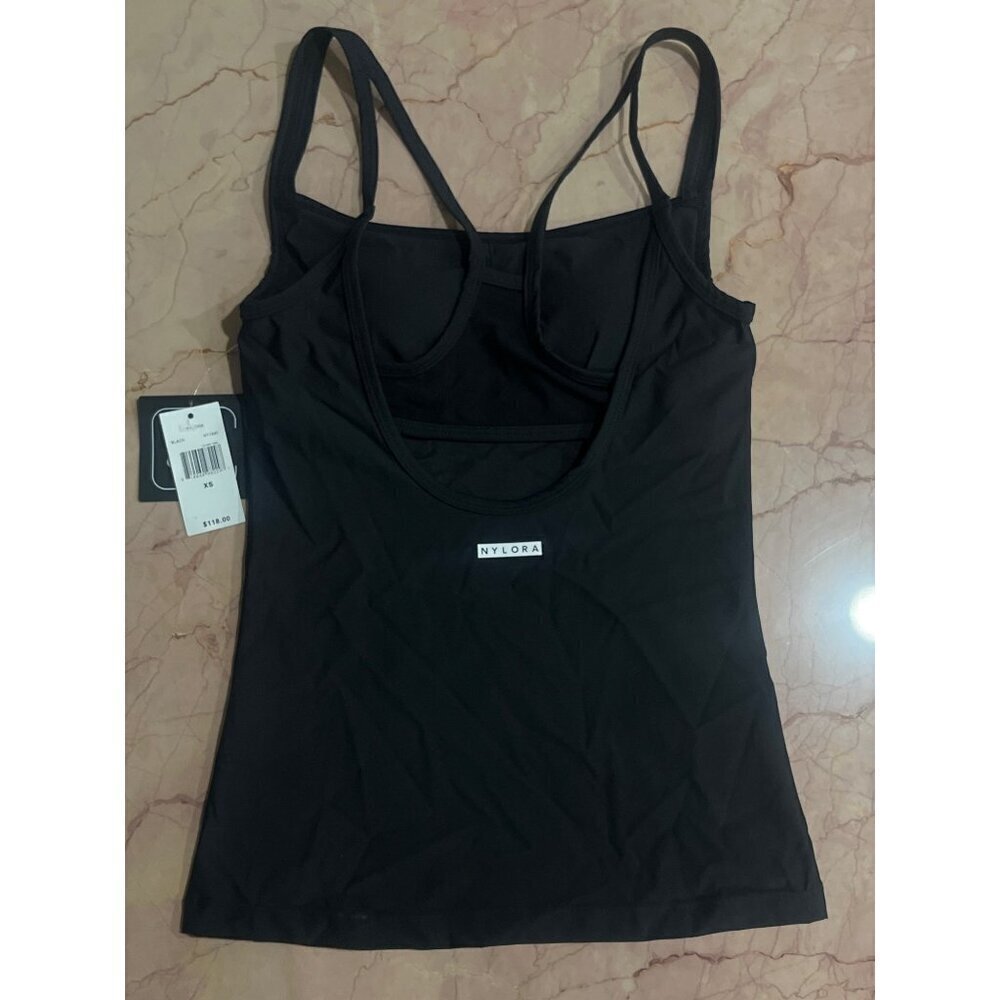 Nylora Oliver Tank In Black Xsmall New Womens Work Out Top Sports Bra — image 7 of 8